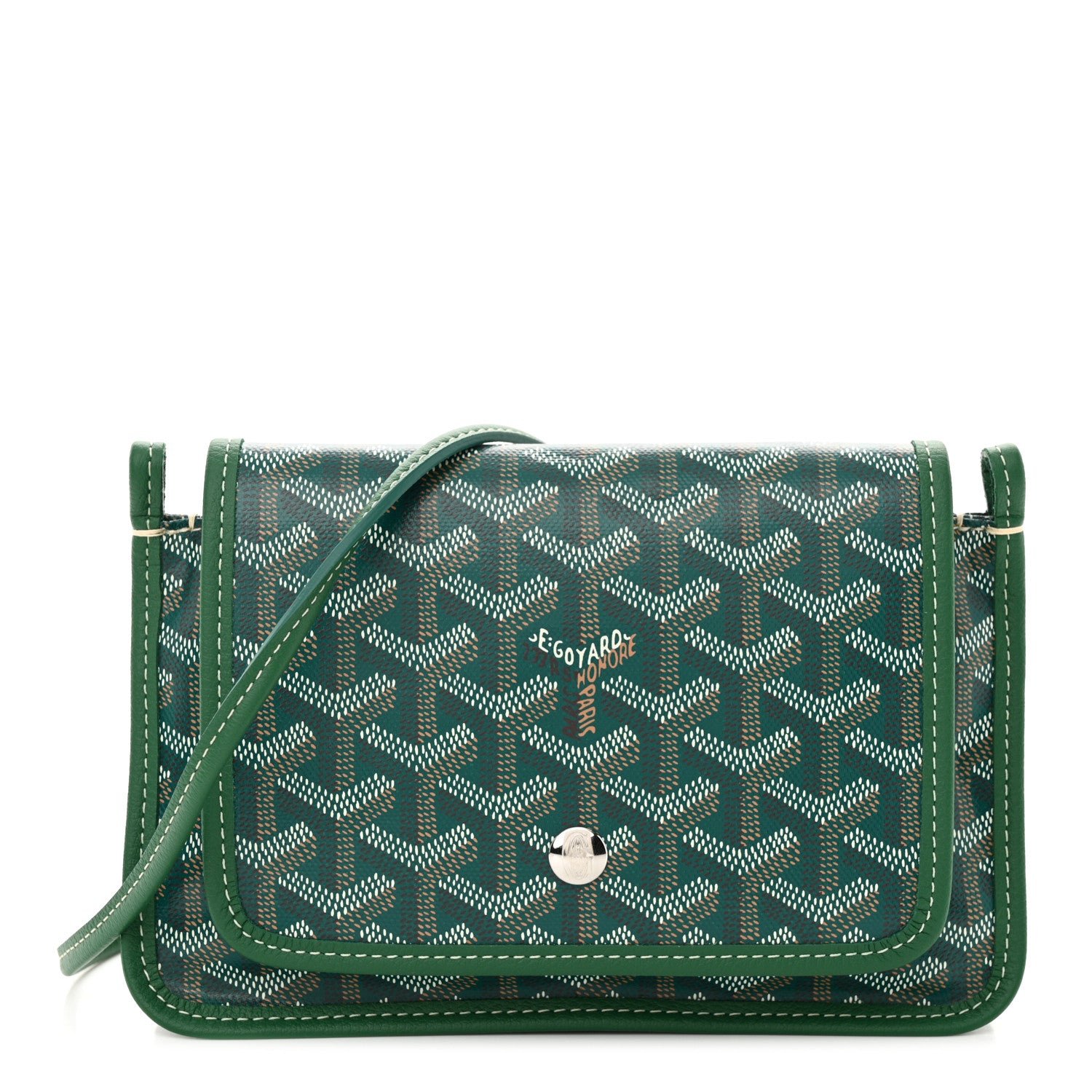 Goyard Goyardine Plumet Wallet Clutch Green
