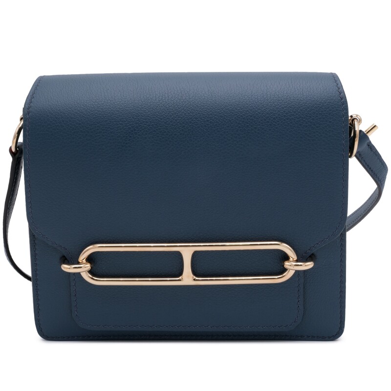 Hermes Bleu de Prusse Evercolor Mini Roulis 18 Permabrass Hardware, 2023