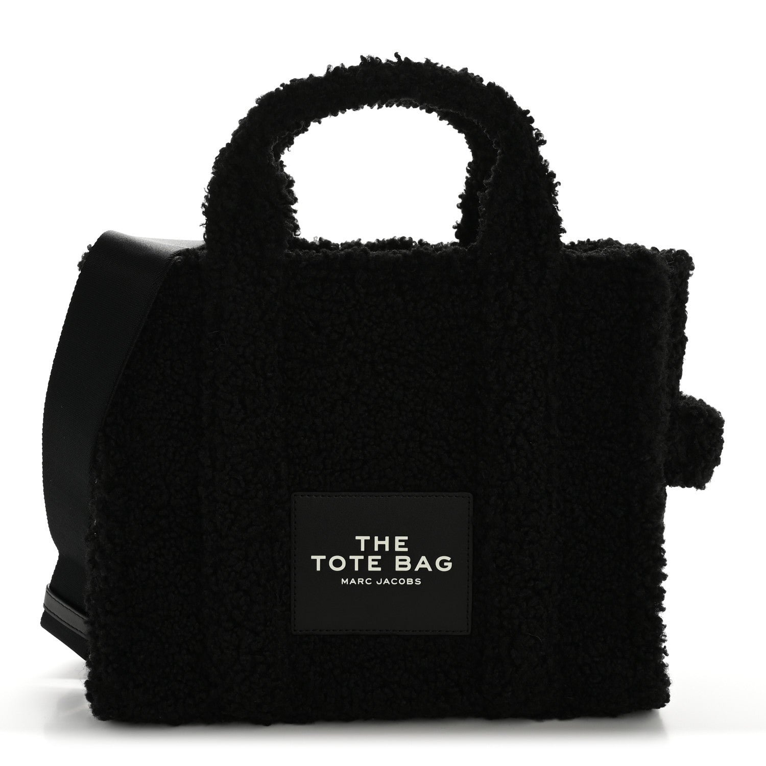 Marc Jacobs Polyester Cotton Medium The Teddy Traveler Tote Bag Black
