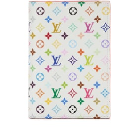 Louis Vuitton Takashi Murakami White Multicolore Coated Canvas Passport Cover, 2025