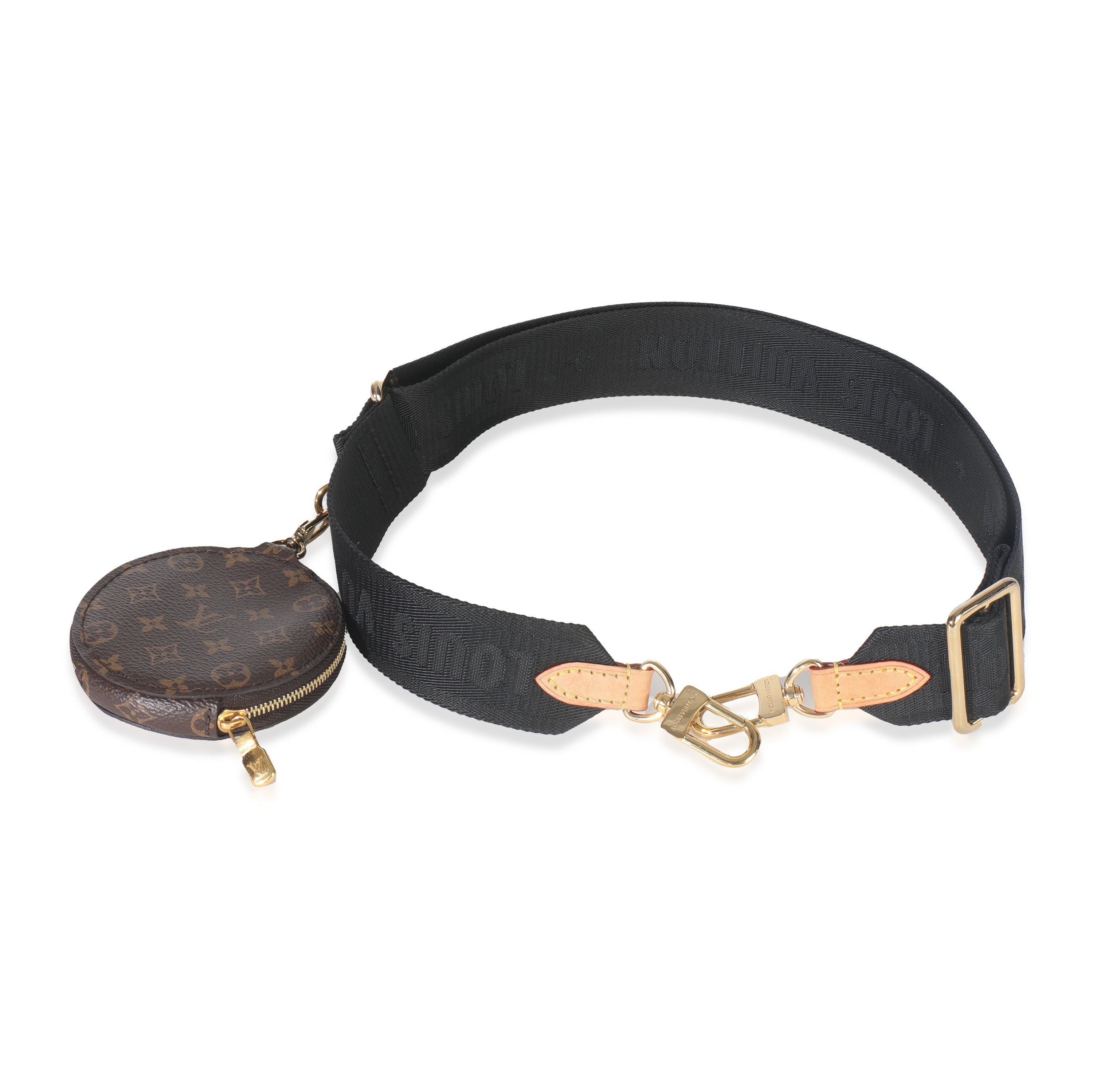 Louis Vuitton Black Jacquard Canvas Bandouliere Strap With Coin Purse