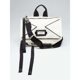 Givenchy Givenchy White Nylon Downtown Pandora Large Messenger Bag