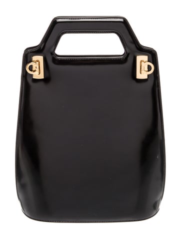 Ferragamo Patent Leather Top Handle Bag