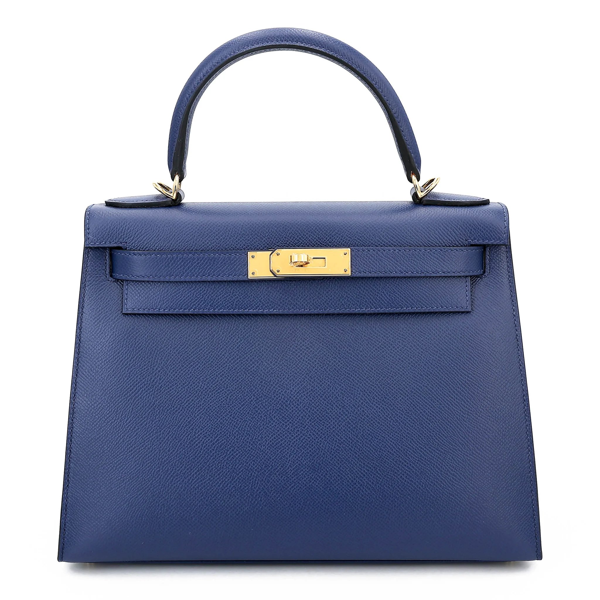 Unused ( Rank NS ) HERMÈS Kelly 28 Sellier Bleu Saphir (73) Epsom Gold hardware U (2022)