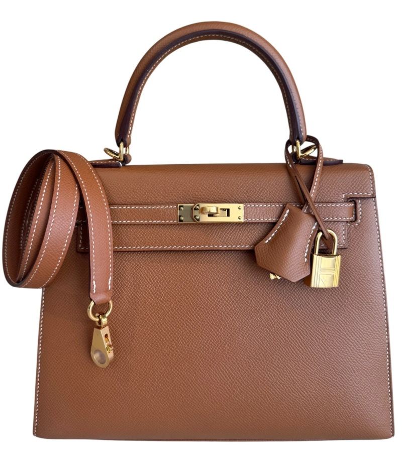 Hermes Gold Epsom Sellier Kelly 25  Gold Hardware, 2019