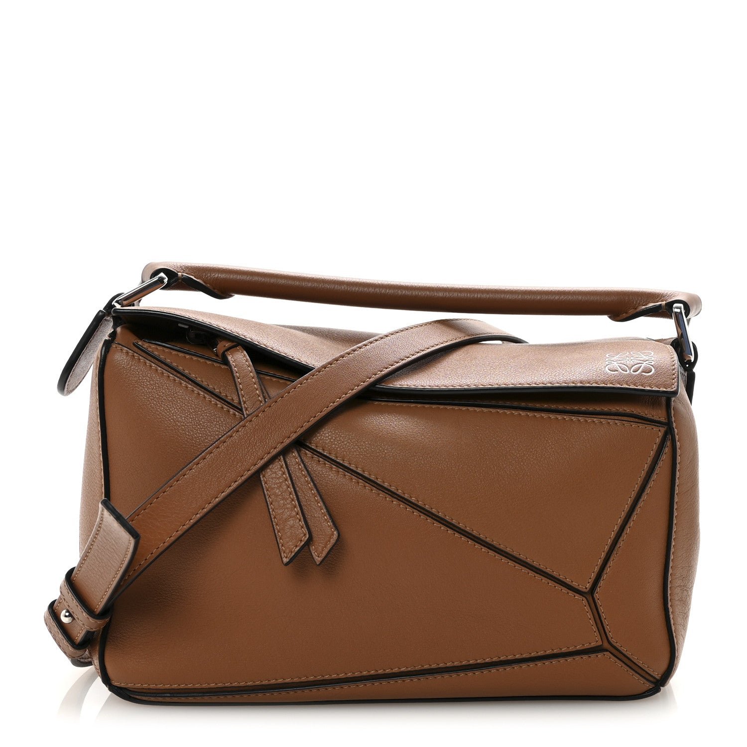 Loewe Calfskin Small Puzzle Bag Tan