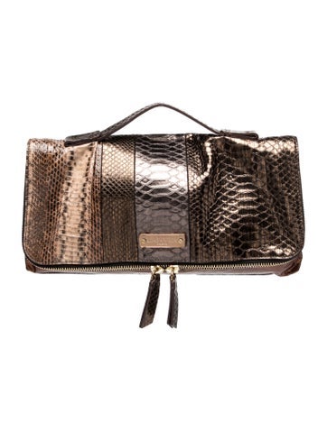 Embossed Leather Clutch