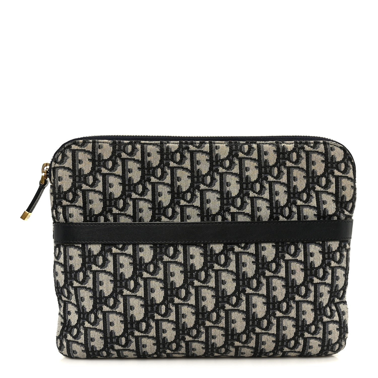 Christian Dior Oblique Pouch Clutch Blue