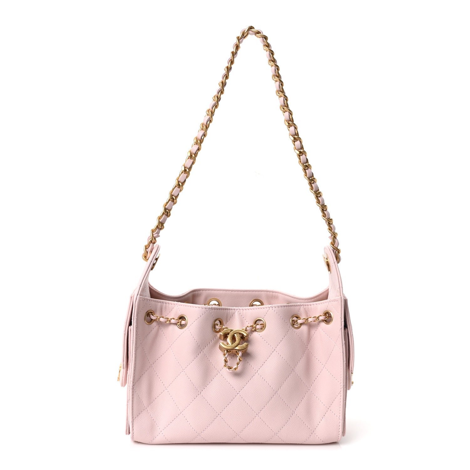Chanel Caviar Quilted Mini Chanel 25 Handbag Light Pink