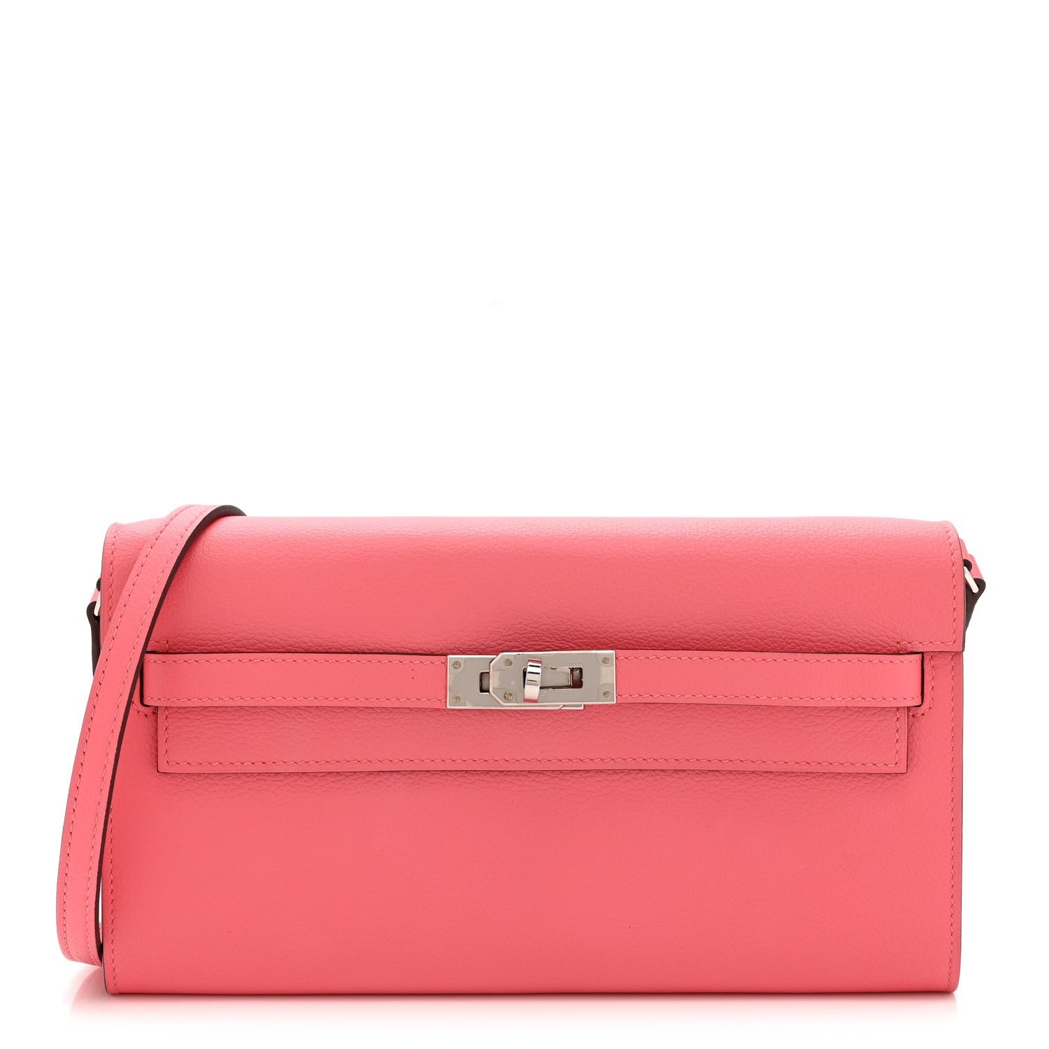 Hermes Evercolor Kelly To Go Wallet Rose Azalee
