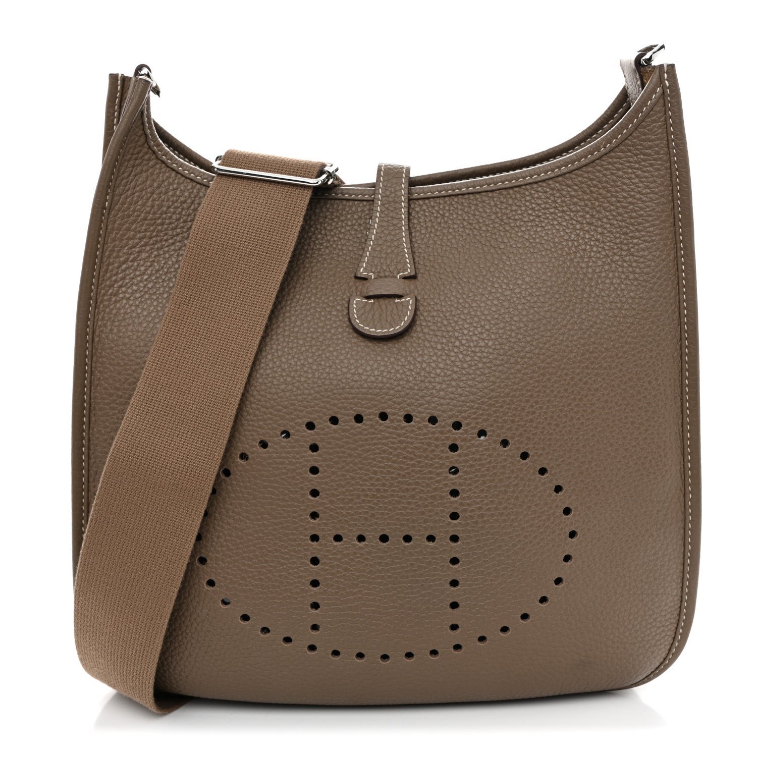 Hermes Taurillon Clemence Evelyne III PM Etoupe