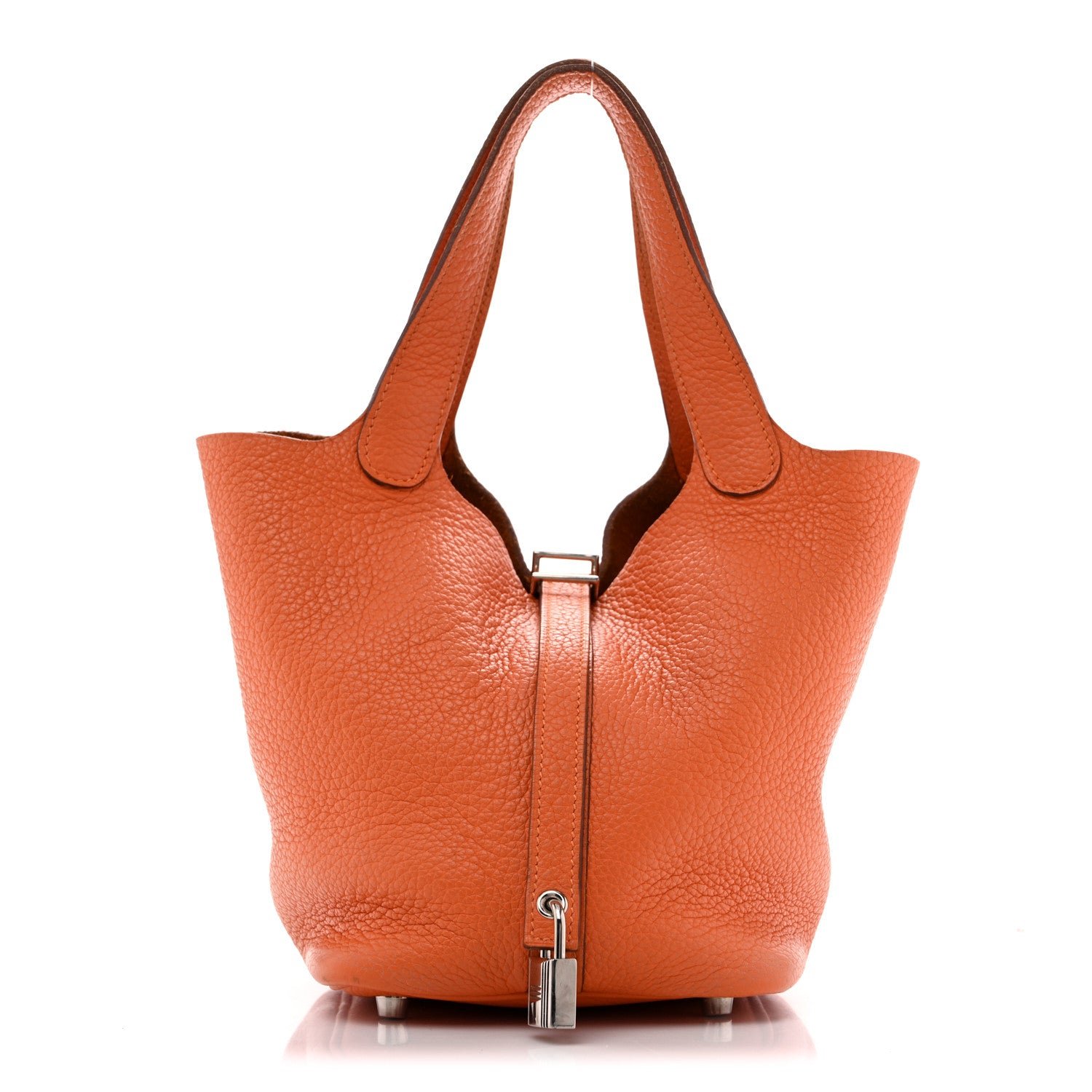 Hermes Taurillon Clemence Picotin Lock 18 PM Orange