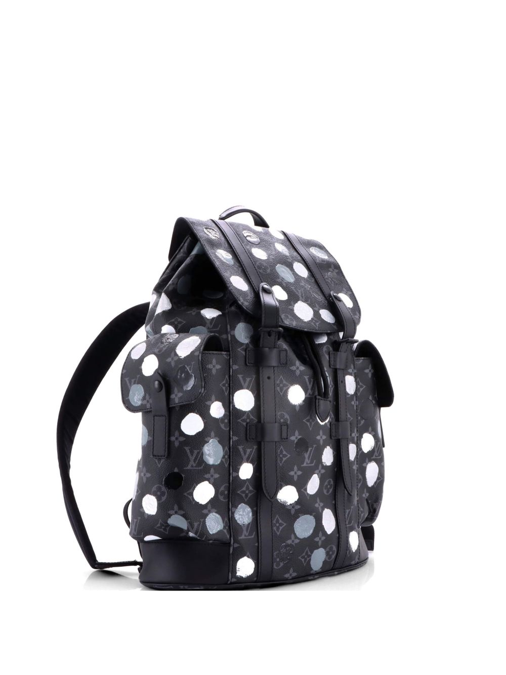 Christopher Yayoi Kusama Painted Dots Monogram Eclipse Canvas MM backpack