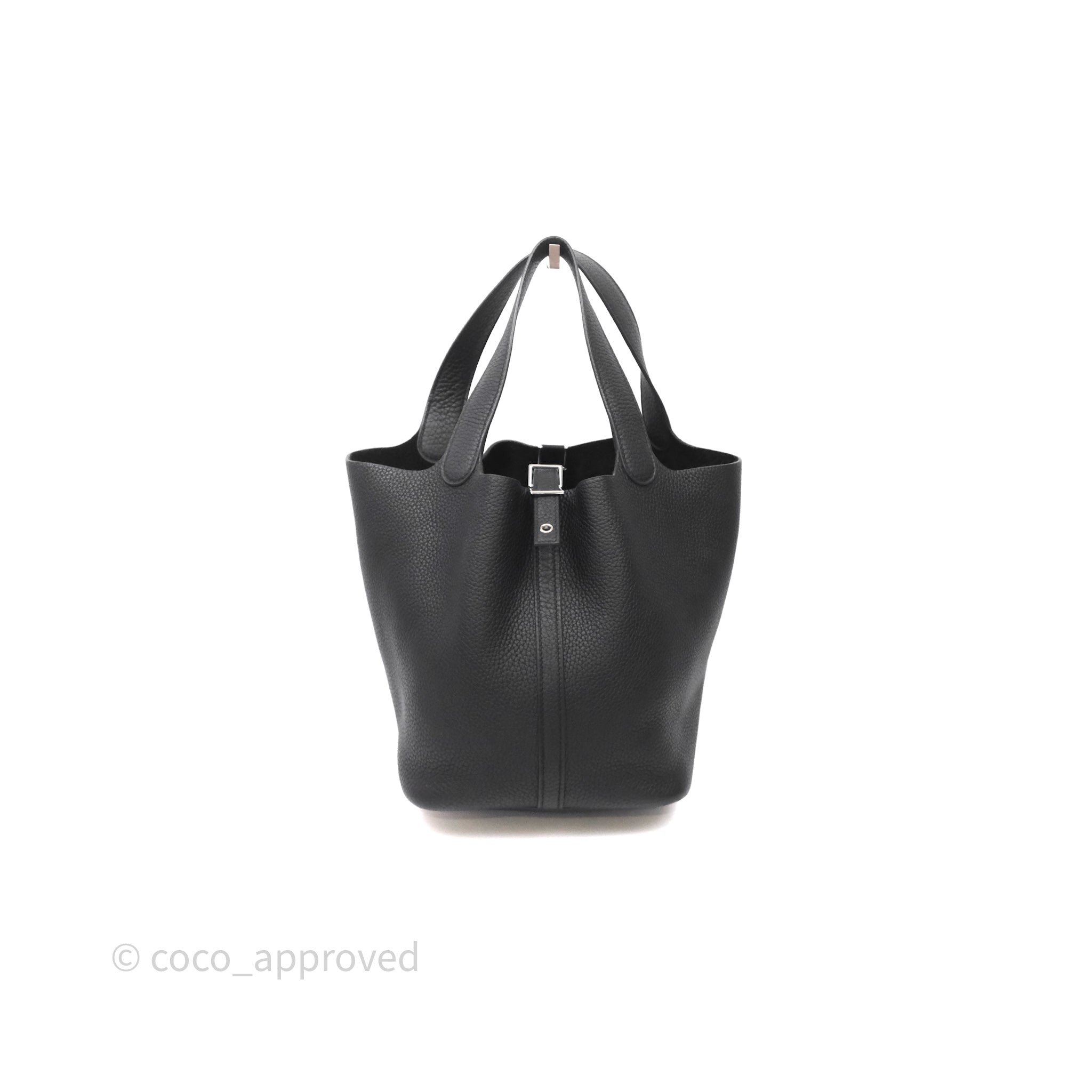 Hermès Picotin 22 Black Noir 89 Clemence Palladium Hardware
