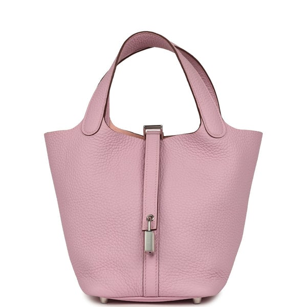Hermes Picotin Lock 18 Mauve Sylvestre Clemence Palladium Hardware