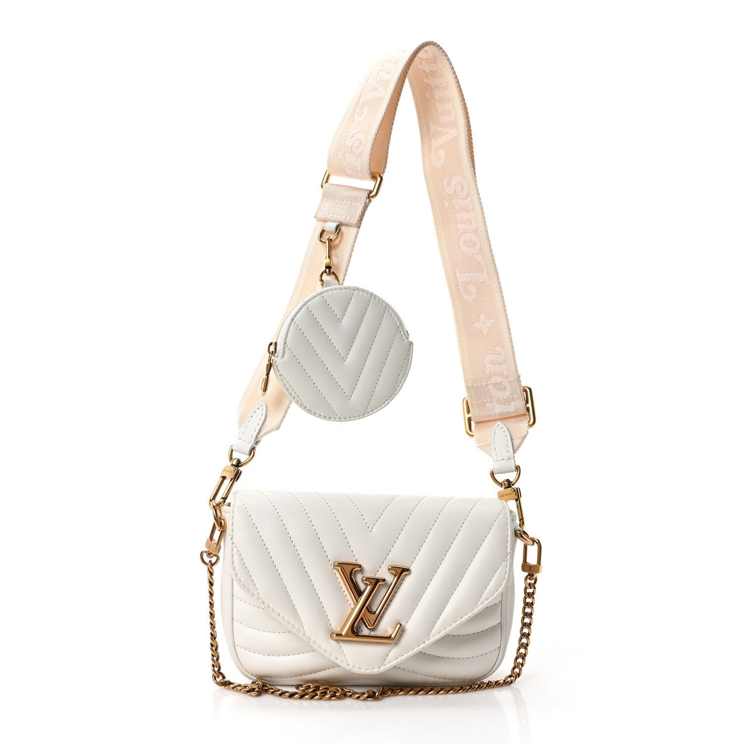Louis Vuitton Calfskin New Wave Multi Pochette Snow