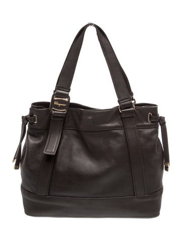 Salvatore Ferragamo Leather Top Handle Bag