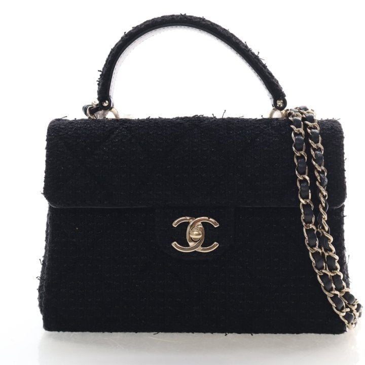 Chanel Tweed CC Top Handle Bag