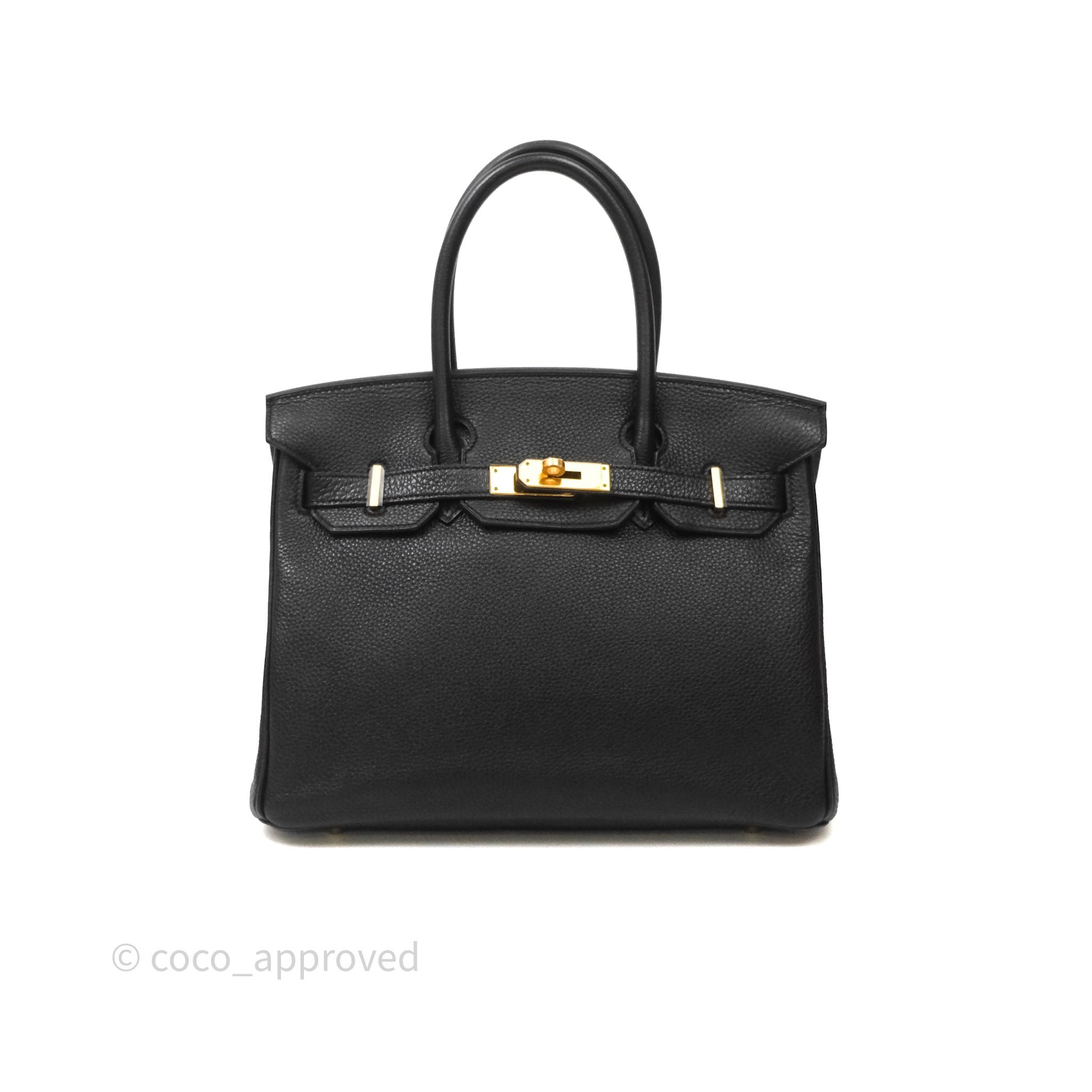 Hermès Birkin 30 Noir 89 Togo Gold Hardware