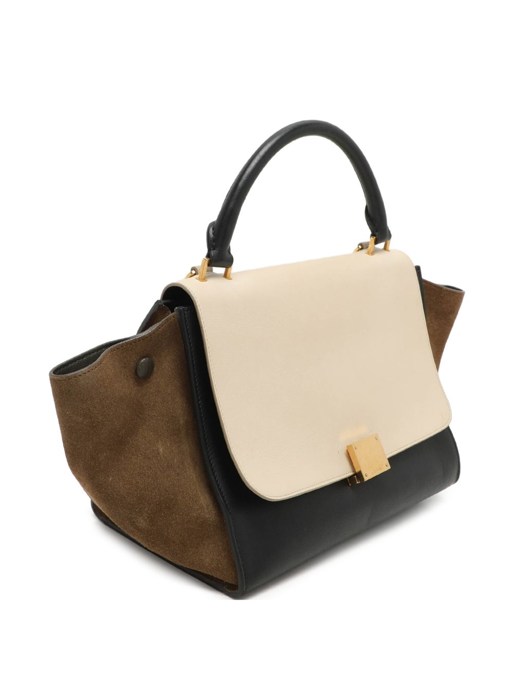 suede leather trapeze bag