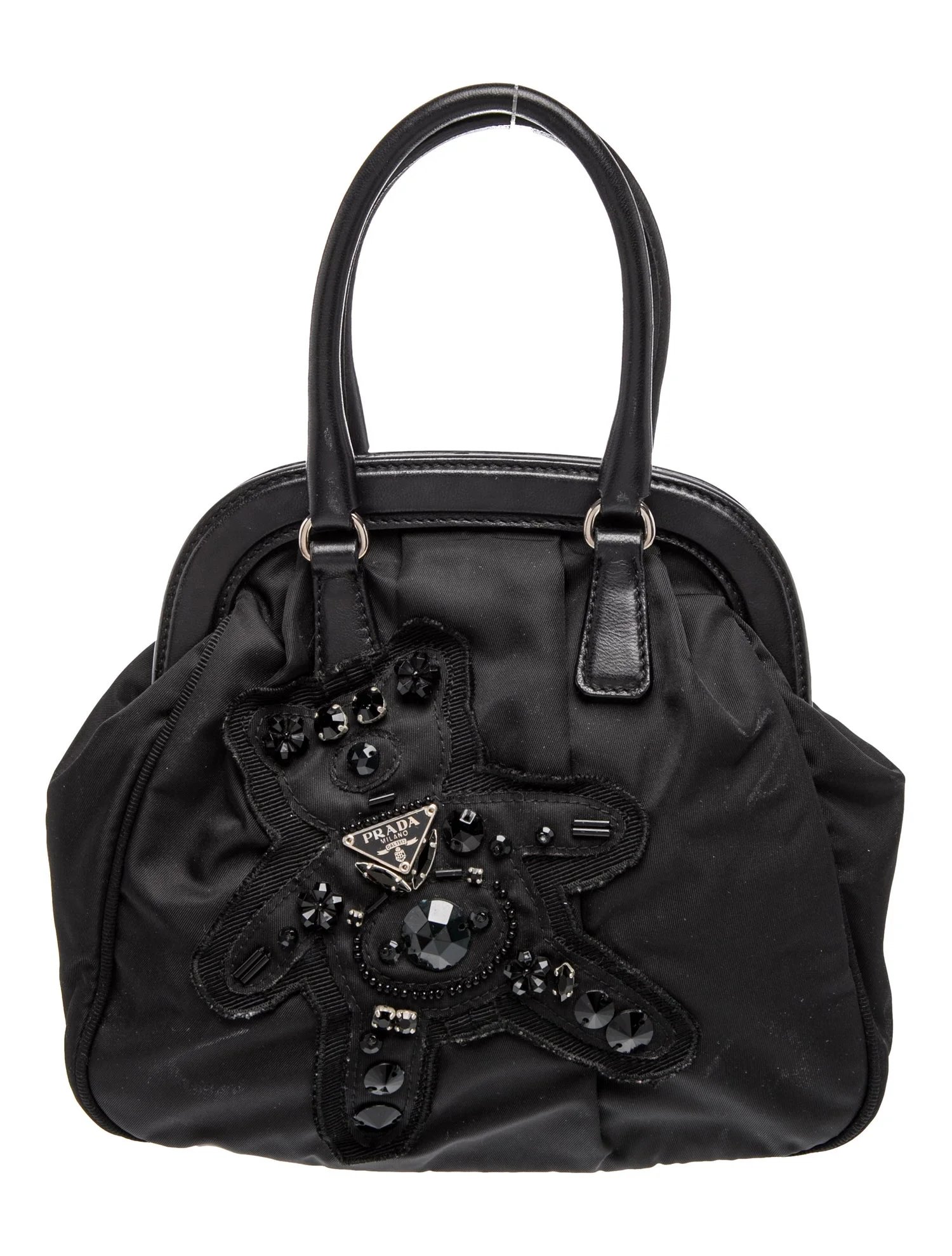 Tessuto Nylon Top Handle Bag