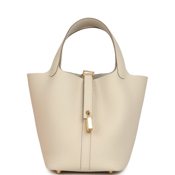 Hermes Picotin Lock 18 Craie Clemence Gold Hardware