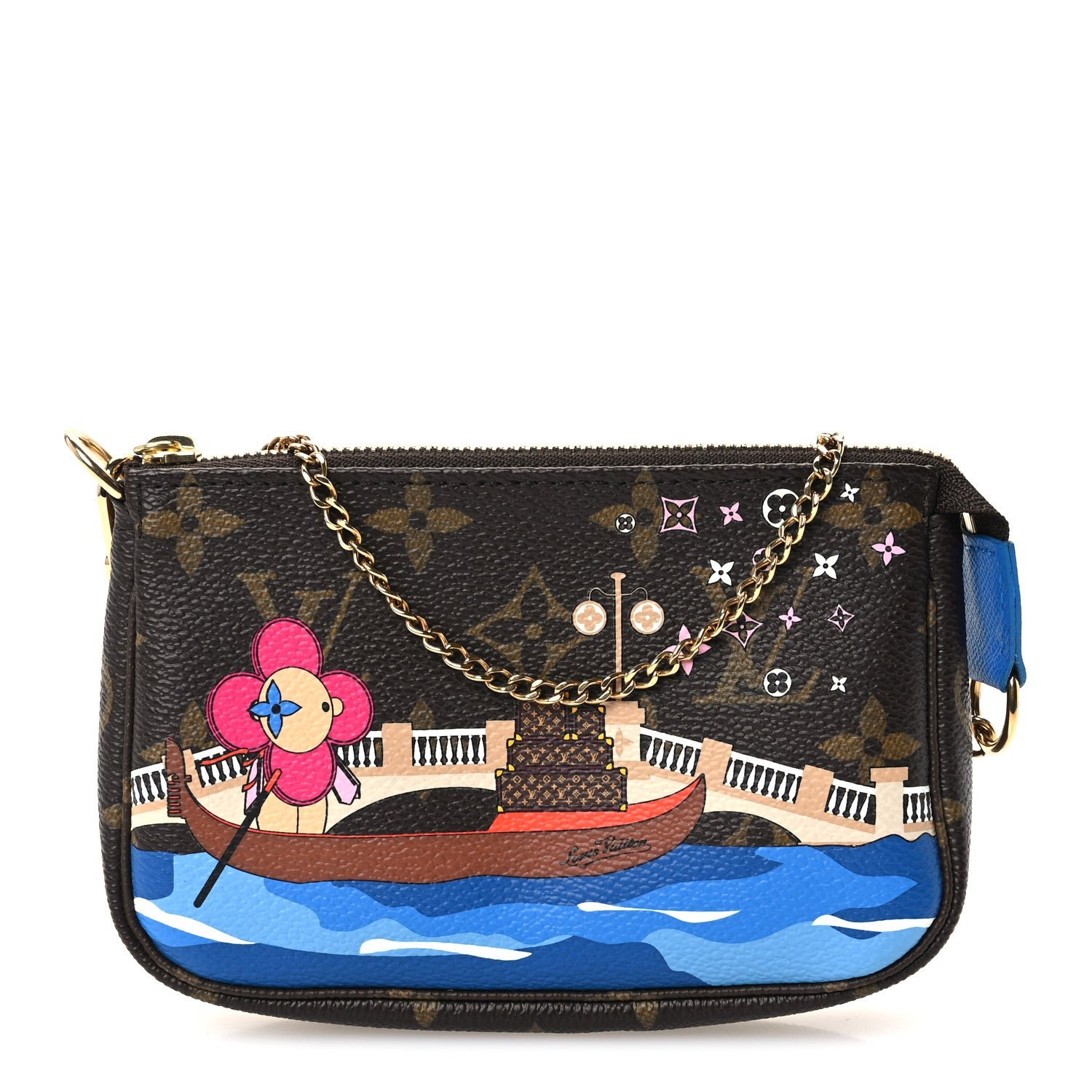 Louis Vuitton Monogram 2019 Christmas Animation Mini Venice Pochette Accessories Blue