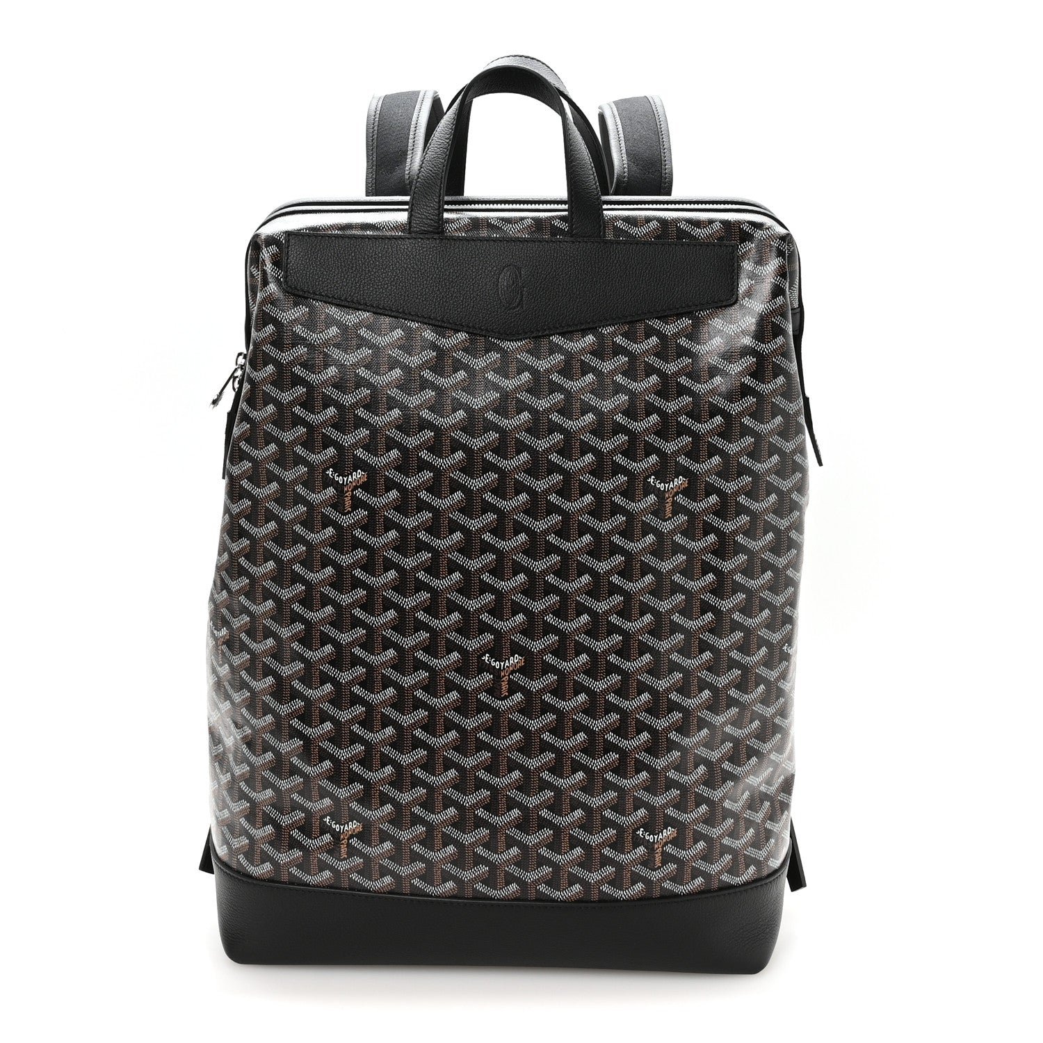 Goyard Goyard Goyardine Calfskin Cisalpin Backpack Black