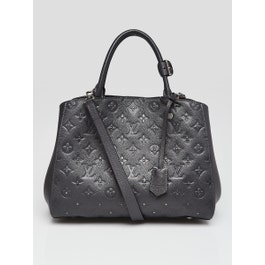Louis Vuitton Louis Vuitton Black Studded Monogram Empreinte Montaigne MM Bag