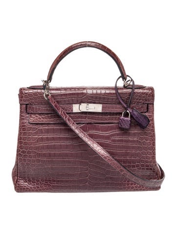Hermes Matte Porosus Crocodile Kelly II Retourne 32