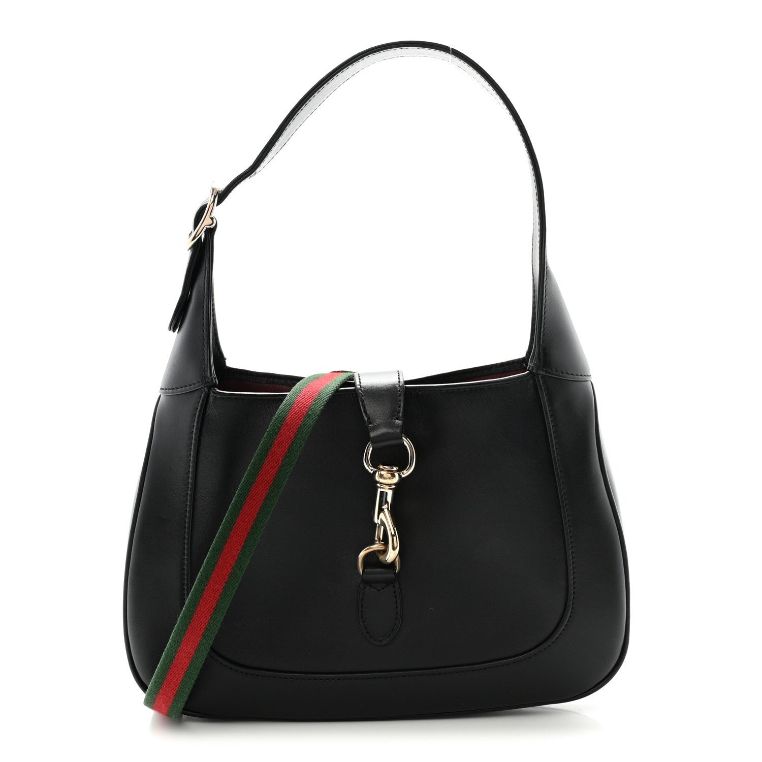 Gucci Calfskin Small Jackie Shoulder Bag Black