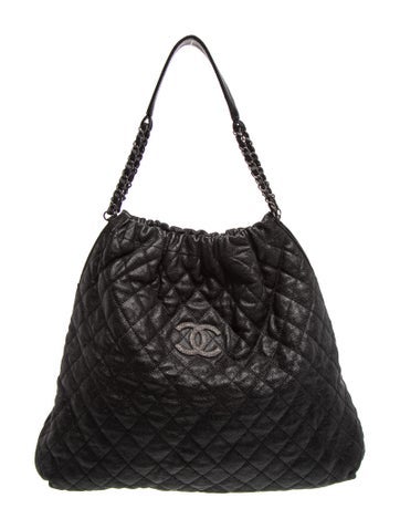 Vintage Elastic Caviar CC Hobo