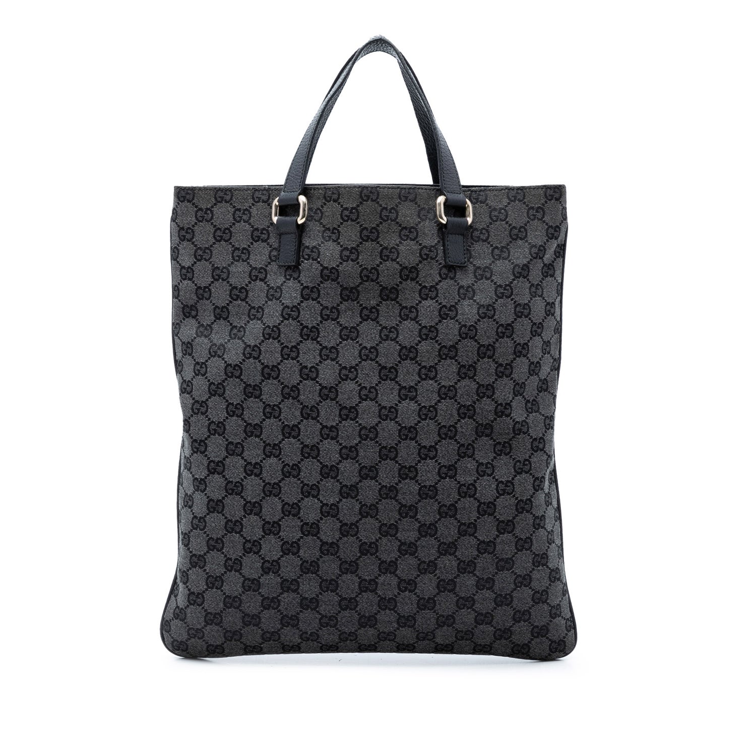 Calf Leather GG Canvas Tote