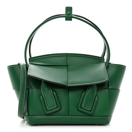 Bottega Veneta Calfskin Mini Maxi Intrecciato Arco Green