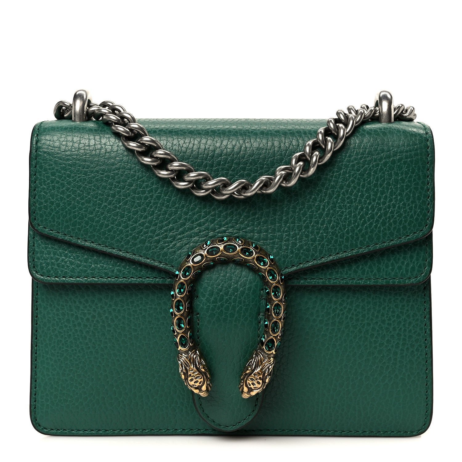 Gucci Calfskin Mini Dionysus Shoulder Bag Emerald