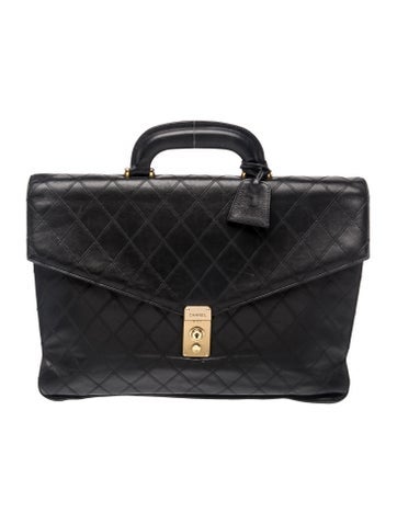 Quilted Leather Briefcase