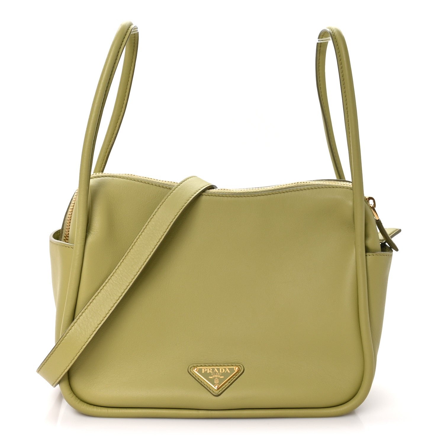 Prada Soft Calfskin Darling Shoulder Bag Pistachio
