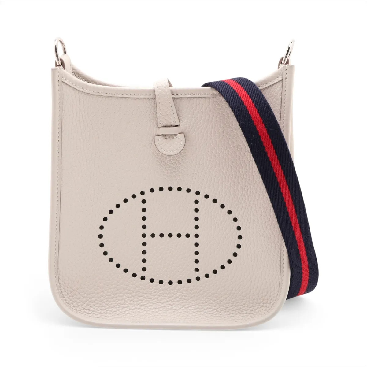 Hermès evelyn 16 TPM Amazon Taurillon Clemence Craie Silver Metal Fittings