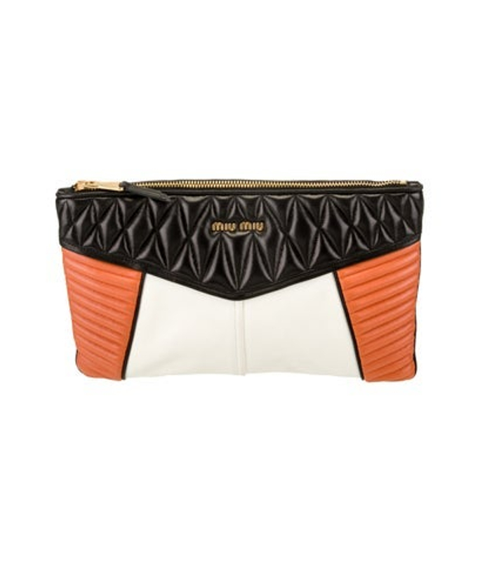 Miu Miu Miu Leather Biker Clutch
