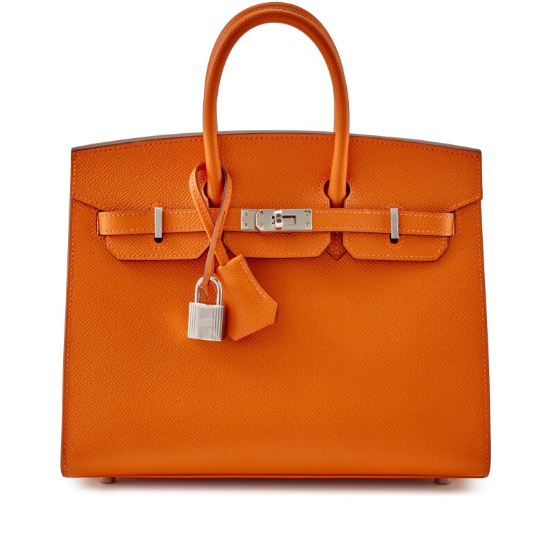Hermes Orange H Epsom Birkin 25 Sellier Palladium Hardware, 2025
