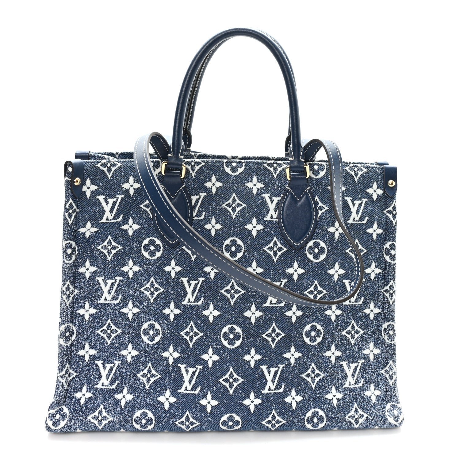 Louis Vuitton Monogram Jacquard Denim Onthego MM Bleu