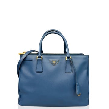Saffiano Lux Leather Galleria Double Zip Tote