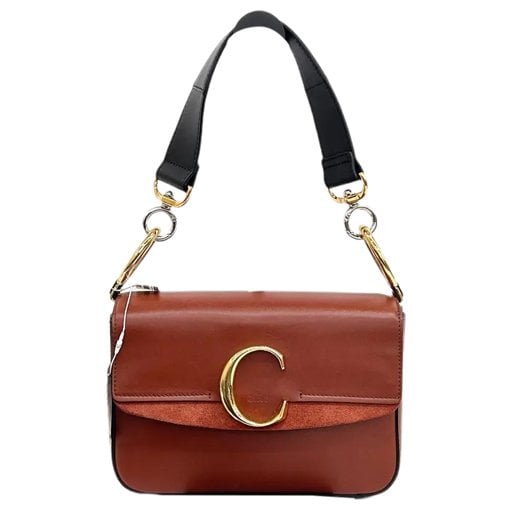 C leather crossbody bag