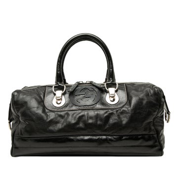 Medium Calfskin Dialux Snow Glam Boston Bag