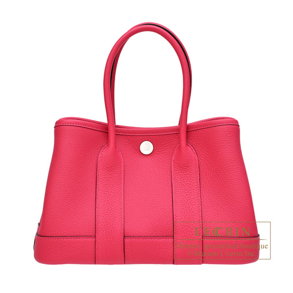 Hermes Neo Garden bag 23 Rose mexico Togo leather Silver hardware