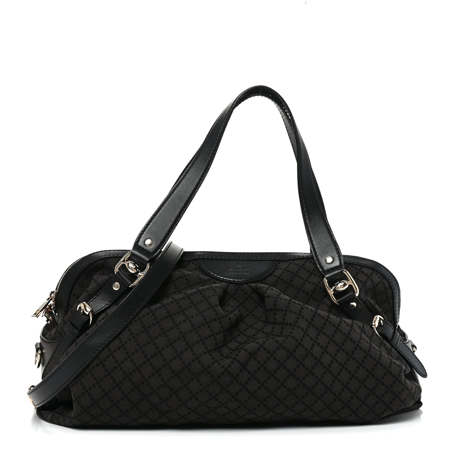 Gucci Diamante Bridle Tote Dark Brown