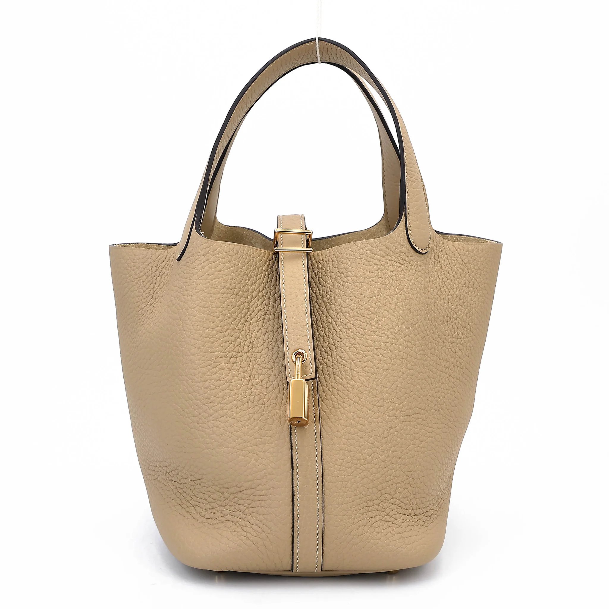 Excellent ( Rank SA ) HERMÈS Picotin Lock PM Trench (S2) Clemence Gold hardware K (2025)