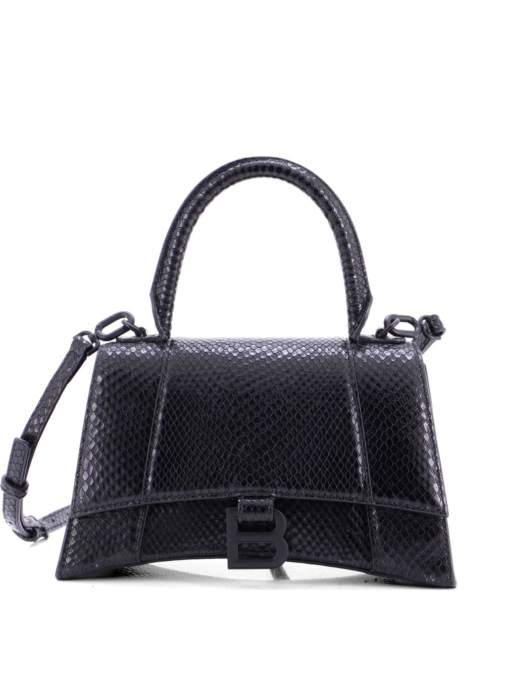 Balenciaga Hourglass Top Handle Bag Snakeskin Embossed Leather Small crossbody bag