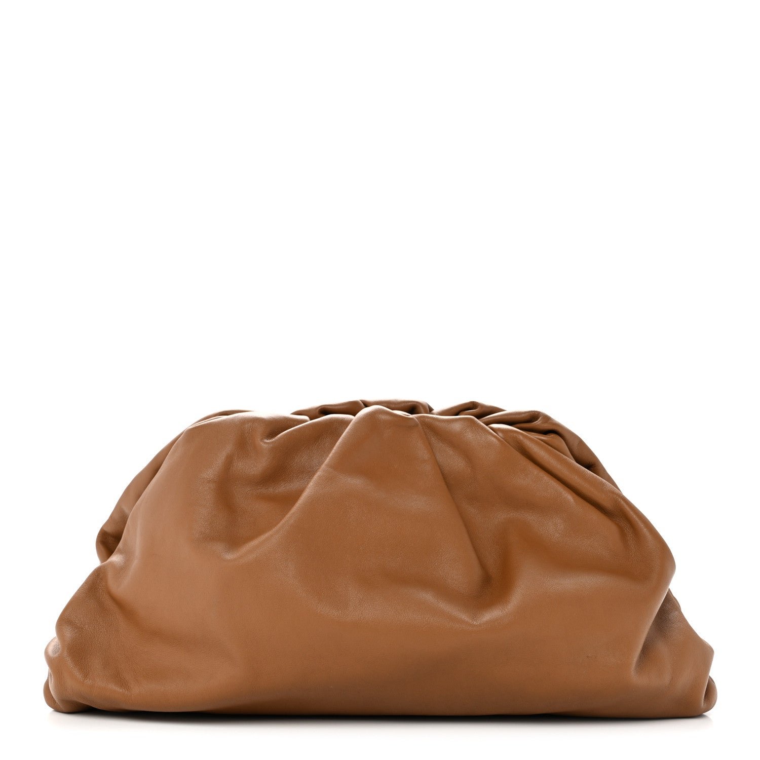 Bottega Veneta Smooth Butter Calf The Pouch Oversized Clutch Cammello