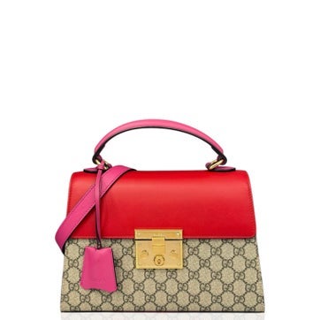 Calfskin Padlock Top Handle Shoulder Bag